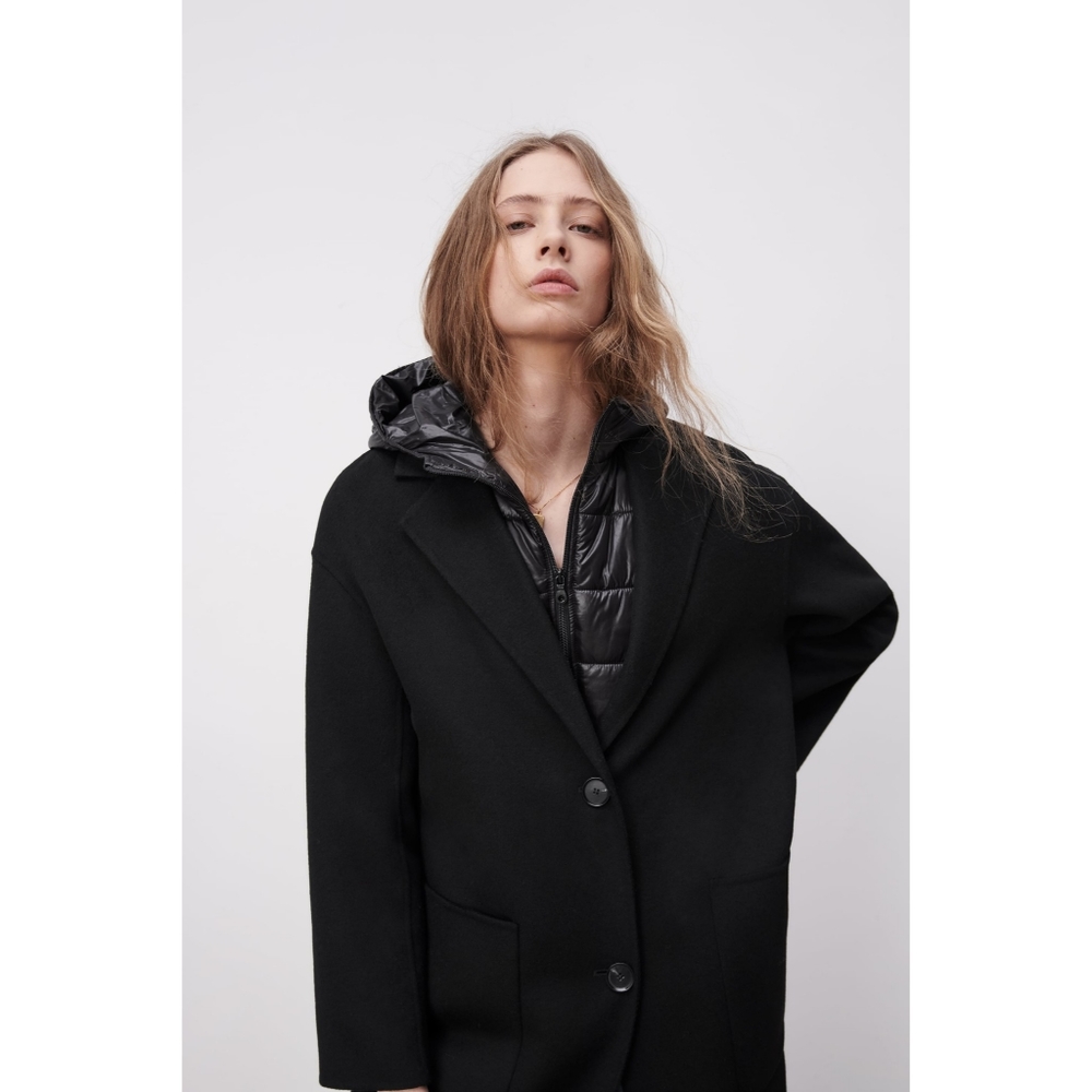 Zara 2 in 1 wool blend oversized coat and vest - Picture 13 of 15
